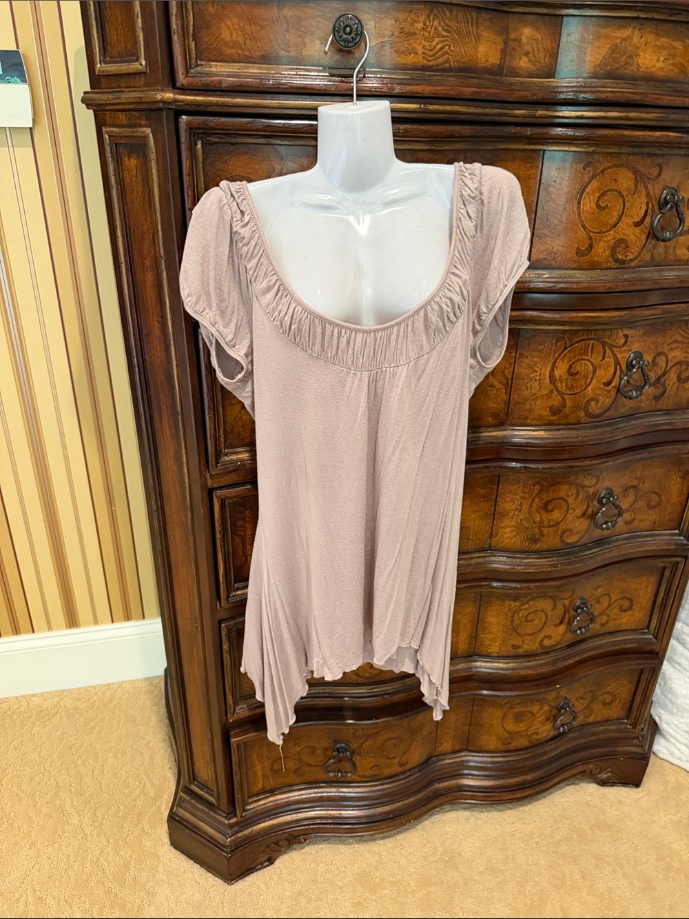 PerSeption Concept Soft Mauve Scoop-Neck Tunic